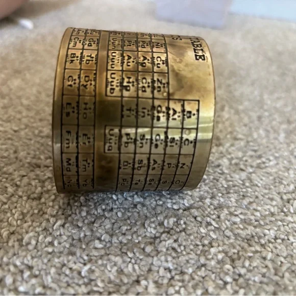 Periodic Table Brass bracelet - Picture 3 of 5